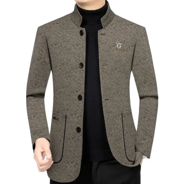 Men Stand-up Collar Business Blazers Jackets Man Casual Suits Coats High Quality Men Blazers Jackets New Spring Autumn Coats 4XL - Image 2