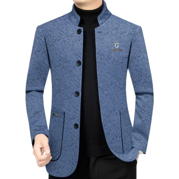 Men Stand-up Collar Business Blazers Jackets Man Casual Suits Coats High Quality Men Blazers Jackets New Spring Autumn Coats 4XL - Image 4