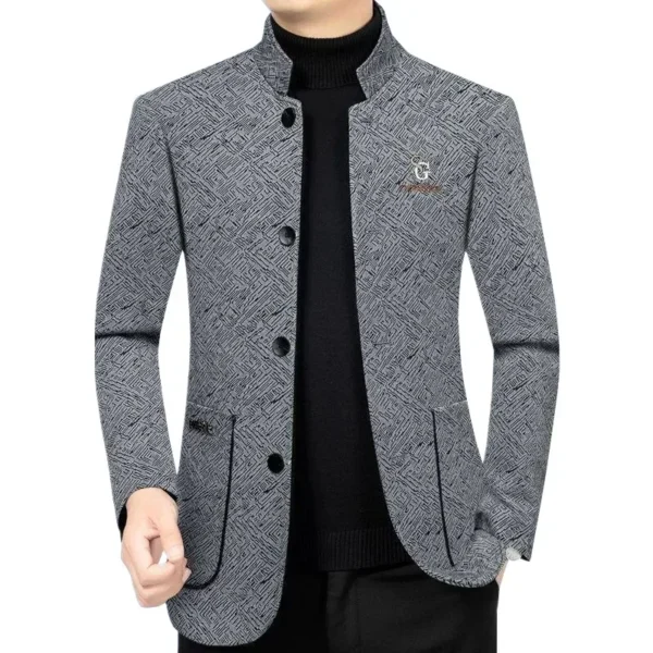 Men Stand-up Collar Business Blazers Jackets Man Casual Suits Coats High Quality Men Blazers Jackets New Spring Autumn Coats 4XL - Image 3