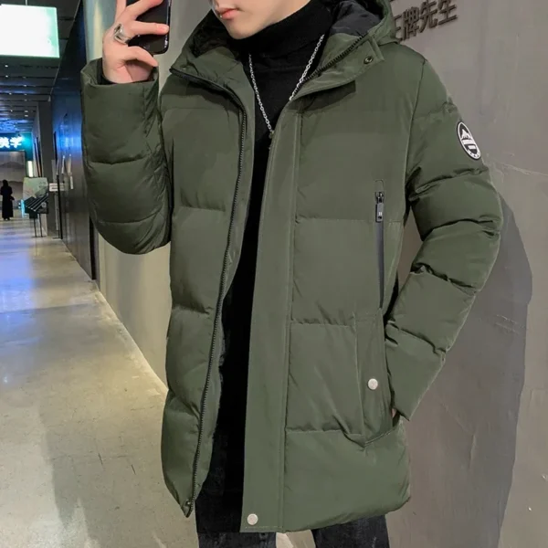 Mens Winter Hooded Parkas Brand Windproof Outwear Hat Parkas Male Jacket Waterproof Parkas Long Jacket New Winter Men Warm Coat - Image 4