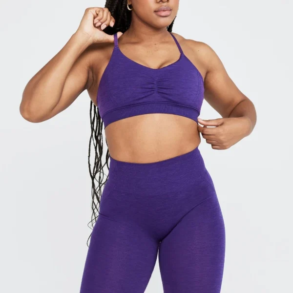 2 Pieces Gym Set Effortless Seamless Yoga Set Women Sports Bra High Waist Leggings Fitness Clothing Femme Sportswear Sports Suit - Image 3