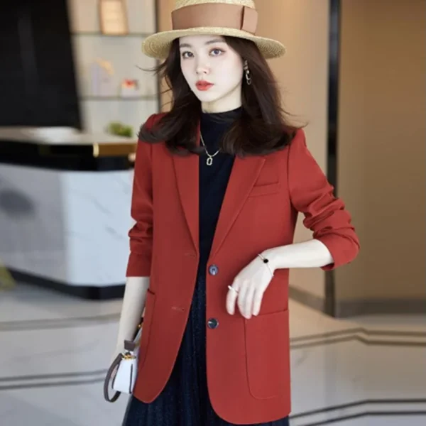 Letter Embroidered Suits Tops for Women's 2023 High-End Blazers coat Temperament Elegant Business female clothing slimming traf - Image 6