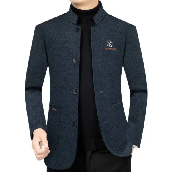 Men Stand-up Collar Business Blazers Jackets Man Casual Suits Coats High Quality Men Blazers Jackets New Spring Autumn Coats 4XL - Image 5