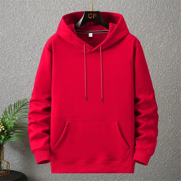 Solid Color Hoodies Men 12XL 10XL Plus Size Hoodies Autumn Winter Thick Fleece Hoodie Male Big Size 12XL Hooded Pullover Black - Image 5