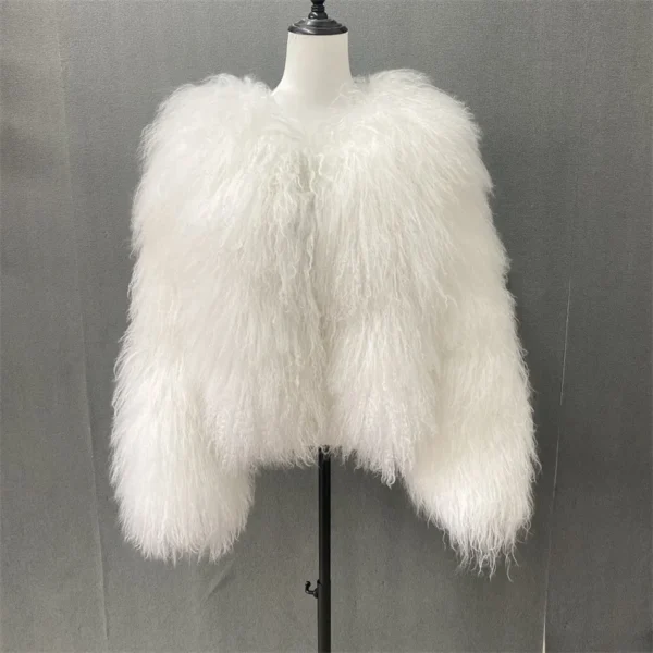 New Winter Autumn Fashion Real Fur Jacket Women Genuine Mongolia Sheep Fur Coat